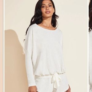 Eberjey Heather Slouchy Top Oatmeal